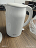 美的（Midea）電熱水壺養生母嬰級316L內膽雙層無(wú)縫一體家用燒水壺1.7L大容量自動(dòng)智能斷電泡茶 SH17M301PRO 曬單實(shí)拍圖