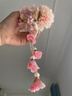 默研（MOYAN）布藝花朵仿珍珠流蘇發(fā)夾超仙甜美小清新氣質(zhì)鴨嘴夾小眾感發(fā)飾 鴨嘴夾-粉色 曬單實(shí)拍圖