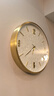 銅大師2026鐘表掛鐘客廳家用掛表輕奢北歐石英現代簡(jiǎn)約表掛墻免打孔時(shí)鐘 黃銅鐘體-電波機芯-大號 曬單實(shí)拍圖