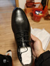 百思圖通勤商務(wù)皮鞋舒適牛皮男士正裝鞋婚鞋25002AM5黑色（布洛克款）42 曬單實(shí)拍圖