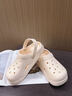 樸西科學(xué)倍率發(fā)泡純色洞洞鞋女夏季新款厚底防滑防臭洞洞鞋沙灘外穿 米白色 【久站人群福音】 39-40 曬單實(shí)拍圖