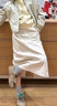 優(yōu)衣庫女裝棉質(zhì)中裙/半身裙裙子26春夏新款482283 08 深灰色 M 曬單實(shí)拍圖