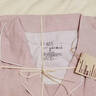 MUJI[自營(yíng)限定款]女士無(wú)側縫 雙層紗織睡衣  純棉家居服 淺粉色格紋 S 曬單實(shí)拍圖