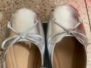 百麗月光瑪麗珍女鞋平底休閑優(yōu)雅單鞋銀色芭蕾鞋3H9F5CQ5 皎月銀 37 曬單實(shí)拍圖