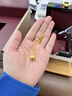 老鋪黃金古法手工足金項鏈·六字真言金珠鎖骨鏈 新款金重約9.0g 曬單實(shí)拍圖