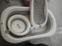 iuu嬰兒洗澡盆兒童浴盆大號寶寶可折疊可坐可躺浴架臉盆套餐 【官方補貼】浴盆+可調節浴架+臉盆-北歐灰 材質(zhì)：食品級PP原料，無(wú)添加回料 曬單實(shí)拍圖