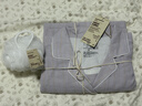 MUJI[自營(yíng)限定款]女士無(wú)側縫 雙層紗織睡衣  純棉家居服 淺粉色格紋 L 曬單實(shí)拍圖