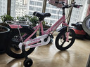 飛鴿兒童自行車(chē)3-6-10-12歲帶輔助輪小孩兒童折疊自行車(chē)腳踏單車(chē) 粉色 一體輪 避震前叉 后座版 16寸【適合105-135厘米】 曬單實(shí)拍圖