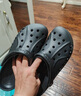 CROCS卡駱馳洞洞鞋貝雅洞洞鞋輕便運動(dòng)鞋耐磨一腳蹬拖鞋休閑鞋|10126 黑色-001 36 /37(220mm) 曬單實(shí)拍圖