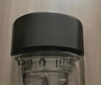 米家玻璃杯 雙層帶茶隔水杯 耐高溫泡茶杯  加厚透明杯子400mL 金屬灰 曬單實(shí)拍圖