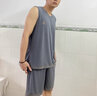 莫代爾男士睡衣莫代爾背心夏季薄款無(wú)袖2026新款冰絲家居服套裝男款夏天 逸群之才 【莫代爾涼感小背心】 L 【適合100-120斤】 曬單實(shí)拍圖