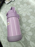 虎牌（TIGER）兒童保溫杯雙蓋兩用大容量?jì)和銛y帶杯套 MTT-A35C 淺粉紫VL 350ml 曬單實(shí)拍圖