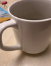 潔雅杰陶瓷茶杯 帶蓋水杯子(350ml)陶瓷茶杯陶瓷辦公杯 純白 曬單實(shí)拍圖