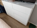 惠尋【包安裝】實(shí)木斗柜臥室家用客廳五斗柜簡(jiǎn)約多層抽屜收納柜子落地 落地款白色八斗柜140*40*95cm 曬單實(shí)拍圖