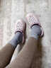 大嘴猴（paul frank）涼拖鞋女外穿休閑沙灘運動(dòng)厚底增高休閑學(xué)生踩屎感洞洞鞋男 奶昔白 40-41 【腳寬腳長(cháng)選大一碼】 曬單實(shí)拍圖