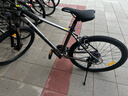 沃雷頓（VORLAD）紅日500山地自行車(chē)油壓碟剎24速培林花鼓學(xué)生成人通勤代步車(chē) 灰黑色26*17（身高165-180cm） 曬單實(shí)拍圖