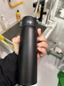 京東京造保溫杯 水杯子男女兒童學(xué)生316不銹鋼【一鍵彈蓋】黑色480ml 曬單實(shí)拍圖