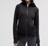 lululemon丨Scuba 女士拉鏈連帽衫*拉絨 黑色(LW4CGVS) XS /4 曬單實(shí)拍圖
