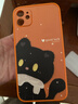 圣圖朗適用蘋(píng)果17手機殼卡通小黑貓喜慶Phone16pro吉祥14promax全包防摔12液態(tài)小羊皮15plus高級13可愛(ài)11 UN1026小黑貓【星宇橙】液態(tài)小羊皮-鏡頭升級 iPhone 11 曬單實(shí)拍圖