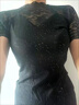 夏天雷絲短袖上衣蕾絲T恤女裝早春2022新款夏季修身高端顯瘦打底小衫 黑色 M 曬單實(shí)拍圖