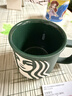 星巴克（Starbucks）墨綠色女神款陶瓷馬克杯辦公室咖啡杯子320ml男女生女神節禮物 曬單實(shí)拍圖