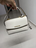 MICHAEL KORS 邁克高仕 MK Ava 超小號迷你手提包斜挎包 淺奶油色 289 迷你 曬單實(shí)拍圖