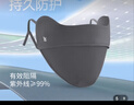 蕉下（beneunder）防曬口罩女防曬面罩防紫外線(xiàn)高顏值輕涼款臉基尼修飾臉型漫暮黑 曬單實(shí)拍圖