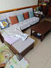 皇朝怡景新中式黑胡桃實(shí)木沙發(fā)現代簡(jiǎn)約輕奢直排棉麻布藝沙發(fā)冬夏兩用儲物 四人位+貴妃+電視柜+長(cháng)茶幾 曬單實(shí)拍圖