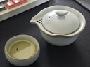 雅瓷汝窯茶具套裝手抓壺泡茶壺辦公室一壺二杯旅行出差小隱 汝窯小隱茶側 3件 曬單實(shí)拍圖