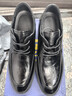 戈耐（GENAI）男士休閑皮鞋男生新郎結婚隱形內增高百搭潮商務(wù)鞋真皮透氣男鞋子 黑色【真牛皮】10cm內增高 Z83 40 (250mm) 曬單實(shí)拍圖