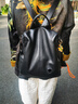 朱爾雙肩包女輕奢頭層牛皮背包女大容量防盜女士雙肩包外出游玩雙肩包 曬單實(shí)拍圖