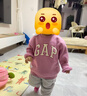 蓋璞（GAP）嬰兒冬季款刺繡logo松緊珊瑚絨束口褲兒童裝美版843596 曬單實(shí)拍圖