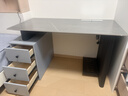 梵爾丹頓極簡(jiǎn)現代風(fēng)電腦桌臥室學(xué)生學(xué)習桌新款家用巖板書(shū)桌書(shū)房辦公寫(xiě)字桌 黑腳+灰柜+阿瑪尼灰面 120*60*75帶椅【帶桌面排插+穿線(xiàn)孔+主機位】 曬單實(shí)拍圖
