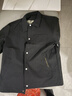 羅蒙（ROMON）夾克男春秋外套休閑上衣商務(wù)翻領(lǐng)薄款工裝大碼 黑色 2XL 曬單實(shí)拍圖