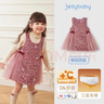 JELLYBABY【絲絨蝴蝶結時(shí)尚公主連衣裙】新品冬款女童背心裙中童 曬單實(shí)拍圖
