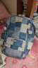 鑫沐古著(zhù)感書(shū)包女高中學(xué)生初中生大容量牛仔布雙肩包休閑百搭個(gè)性背包 藍色【含吊墜+蝴蝶結狗頭掛件】 曬單實(shí)拍圖