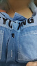 五小七童裝男童夏季套裝新款洋氣兒童牛仔套裝夏裝寶寶衣服兩件套 藍色 80 尺碼7-11月【建議寶寶75-85】cm 曬單實(shí)拍圖