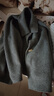 羅蒙品牌雙面羊絨毛大衣外套女 2025秋冬新款小個(gè)子牛角呢子外套女 深灰色 S 80-115 斤 曬單實(shí)拍圖