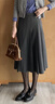 優(yōu)衣庫女裝寬褶中裙/半身裙裙子479916 488364 488364/08深灰色 M 曬單實(shí)拍圖
