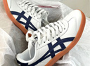 Onitsuka Tiger鬼塚虎復古德訓鞋耐磨平底男女鞋休閑板鞋百搭 TOKUTEN 淺灰色/深藍色 41.5 曬單實(shí)拍圖