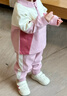 迷你巴拉巴拉男女童長(cháng)袖套裝潮流拼色上衣長(cháng)褲兩件套春季新款 櫻花奶凍 100 【91-100cm 12-16kg】 曬單實(shí)拍圖
