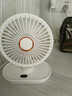 小 米（MI）適用新款臺式桌面風(fēng)扇空氣循環(huán)扇宿舍學(xué)生臺面辦公室USB冷風(fēng)小風(fēng)扇家用渦輪迷你電風(fēng)扇 白色【數顯+五檔+手動(dòng)搖頭】充電款 曬單實(shí)拍圖