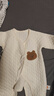 貝瑞加（Babyprints）新生兒連體衣初生男女寶寶夾棉哈衣加厚保暖護肚爬服柔軟 棕熊52 曬單實(shí)拍圖
