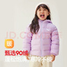 紅豆童裝90絨兒童連帽羽絨服輕薄男女童冬季保暖外套小童  紫色 110 曬單實(shí)拍圖