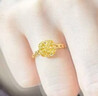 老鳳祥黃金小方糖戒指女生足純金鏈條拉絲指環(huán)婦女節38女神節禮物母親節 足金小方糖戒指（金約3.3g） 曬單實(shí)拍圖