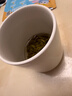 潔雅杰陶瓷茶杯 帶蓋水杯子(350ml)陶瓷茶杯陶瓷辦公杯 純白 曬單實(shí)拍圖