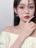 戚小米大顆施家珍珠耳環(huán)女士耳釘2025新款高級感輕奢耳墜氣質(zhì)圓臉耳飾 白色大珍珠耳釘一對【劉詩(shī)詩(shī)同款】 曬單實(shí)拍圖