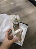 百麗（Belle）童鞋女童水晶鞋春季新款小女孩公主鞋兒童水鉆鞋寶寶時(shí)尚單鞋皮鞋 米色 26 適合腳長(cháng)約15.8-16.4cm 曬單實(shí)拍圖