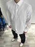 棉之雪白色襯衫男士長(cháng)袖高級感西裝內搭輕熟風(fēng)痞帥加厚襯衣外套 白色-長(cháng)袖襯衫 XL 曬單實(shí)拍圖