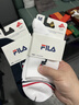 FILA 斐樂(lè )官方男襪中腰襪2026春季新款簡(jiǎn)約休閑運動(dòng)襪舒適中筒襪 標準白-WT XS 曬單實(shí)拍圖